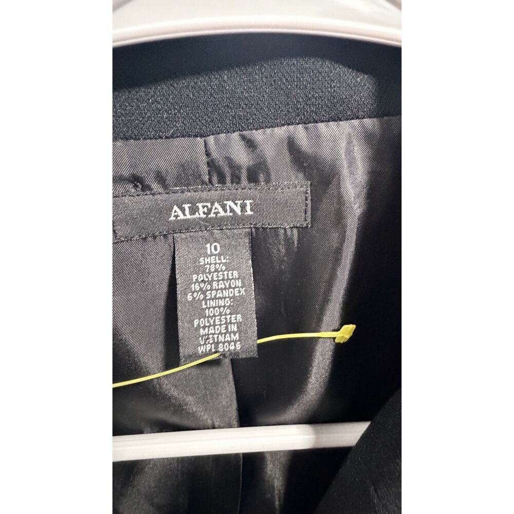 Alfani Jacket Womens 10 Black Double Breasted Mid Blazer Corpcore - Picture 2 of 7